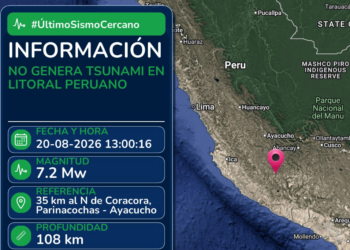 Ahora un sismo en Perú de 7.2 grados; no se reportan víctimas