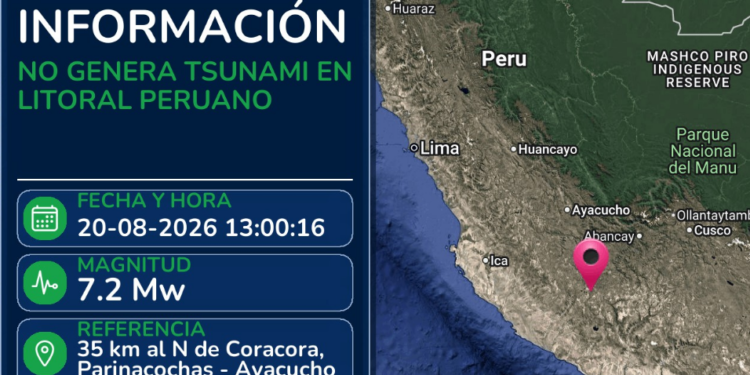 Ahora un sismo en Perú de 7.2 grados; no se reportan víctimas