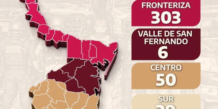 Concentra frontera de Tamaulipas mayoría de armas y vehículos asegurados