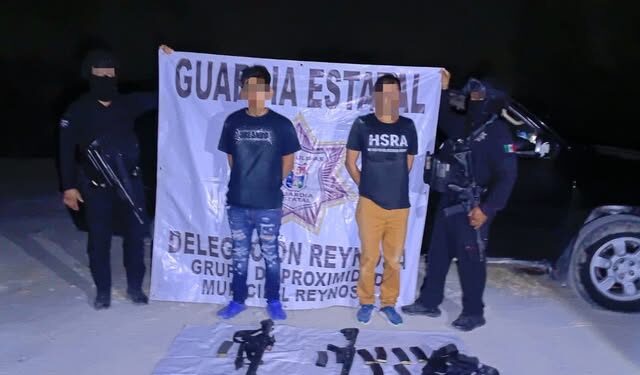 Detienen a hombres con armas de fuego en Reynosa