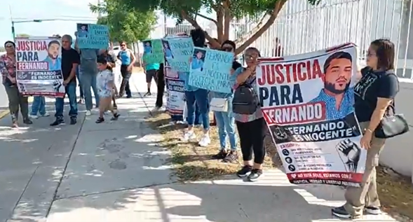 Protestan por detenido por feminicidio de mellizas en Matamoros; es inocente, afirman