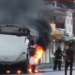 Se incendia autobús de personal en Reynosa; pasajeros logran escapar