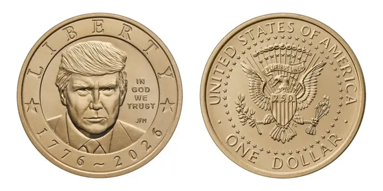 Esta es la moneda con cara de Donald Trump y esto vale en Estados Unidos