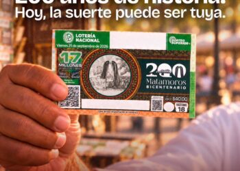 Billete de Lotería Nacional conmemorativo por el Bicentenario de Matamoros