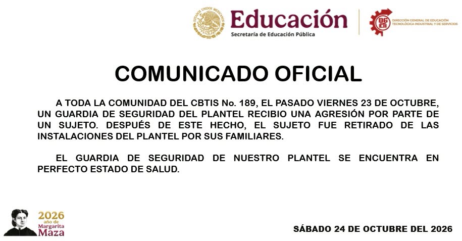 Agreden a guardia del CBTis 189 de Matamoros