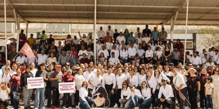 Beto Granados acompaña al gobernador Américo Villarreal durante presentación de resultados en Río Bravo