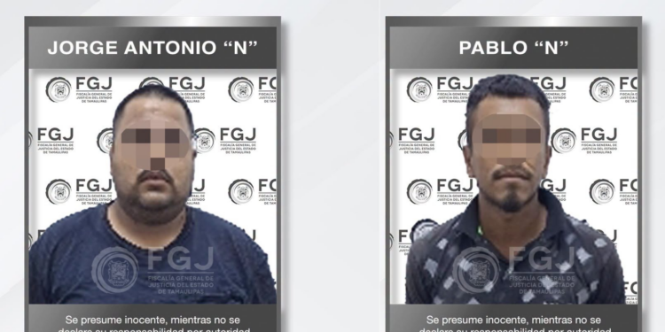 Detienen a dos por extorsión en Fraccionamiento Puertas del Sur en Reynosa
