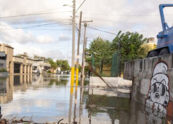Hasta dos pulgadas de agua acumulada dejaron las lluvias de hoy en Matamoros