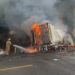 Muere trailero de Transportes Matamoros GOPASA en choque múltiple e incendio en el kilómetro 88 de la carretera Zaragoza-Monterrey