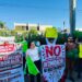 Protestan trabajadores del IMSS en Matamoros; piden aumento salarial del 10%