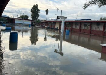 Suspenden clases en Secundaria Técnica 64 de Matamoros tras lluvias