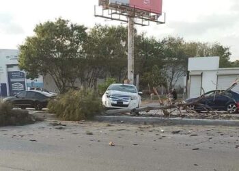 Accidente en Matamoros: Jóvenes chocan y huyen con cerveza
