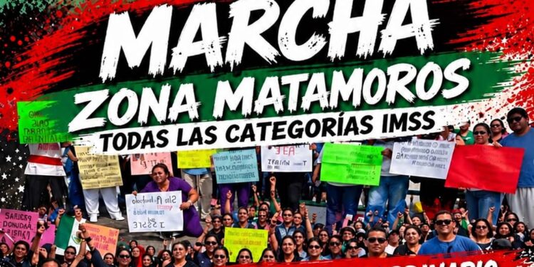 Trabajadores del IMSS convocan a marcha en Matamoros; consulado de Estado Unidos alerta a ciudadanos