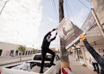 Alcalde José Alberto Granados Fávila retira más de 3 mil 500 anuncios irregulares para reducir la contaminación visual