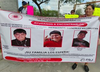 amiliares de hermanos desparecidos en Palmares, Matamoros piden apoyo del ayuntamiento