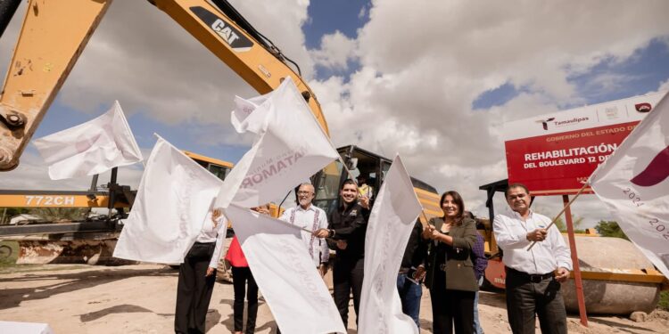 Arranca construcción del segundo cuerpo de la avenida 12 de Marzo en Matamoros